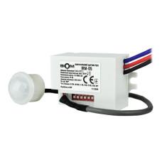 Інфрачервоний датчик руху BIOM IRM-05 max 100Вт 360°, врізний, білий (00-00018918)