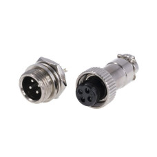 Конектор для світлодіодних стрічок OEM №18 4pin-4pin "мама" + "тато" метал (00-00003874)
