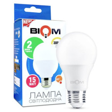 Свiтлодiодна лампа Biom BT-515 A60 15W E27 3000К матова (00-00001433)