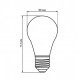 Світлодіодна лампа Biom BT-532 A60 12W E27 4500К switch dimmable матова (00-00014103)