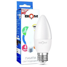 Свiтлодiодна лампа Biom BT-547 C37 4W E27 3000К матова (00-00001421)