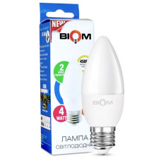 Свiтлодiодна лампа Biom BT-548 C37 4W E27 4500К матова (00-00001422)