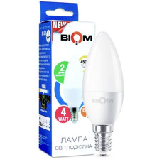 Свiтлодiодна лампа Biom BT-550 C37 4W E14 4500К матова (00-00001424)