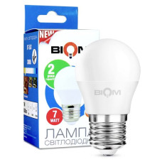 Свiтлодiодна лампа Biom BT-563 G45 7W E27 3000К матова (00-00001417)