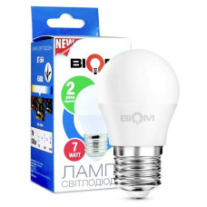 Свiтлодiодна лампа Biom BT-564 G45 7W E27 4500К матова (00-00001418)