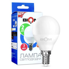 Свiтлодiодна лампа Biom BT-566 G45 7W E14 4500К матова (00-00001420)