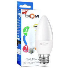 Свiтлодiодна лампа Biom BT-567 C37 7W E27 3000К матова (00-00001425)