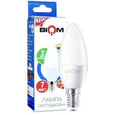Свiтлодiодна лампа Biom BT-569 C37 7W E14 3000К матова (00-00001427)
