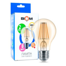 Світлодіодна лампа Biom FL-411 A60 8W E27 2350K Amber (00-00012272)