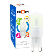 Свiтлодiодна лампа Biom G9 3W 2835 PC 3000K AC220 (00-00001372)