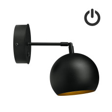 Бра з вимикачем Bowl W150-BT Black/Gold (1313814)