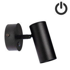 Бра з вимикачем Pelikan GU10 W120-BT Black (1252111)