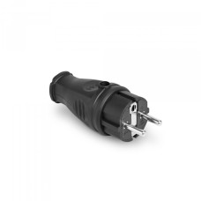 Вилка мережева IP44 з/з пряма 16А чорна TITANUM STANDARD (ТF-PL116IP-B)