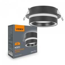 Світильник VIDEX під лампу GX53 врізний Чорний (VL-SPF34R-B) (VL-SPF34R-B)