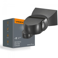 Датчик руху та освітленості VIDEX VL-SPW15B 220V 1200W IP65 інфрачервоний чорний (VL-SPW15B)