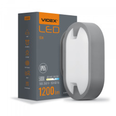 LED світильник VIDEX ART IP65 11W 5000K овальний сірий