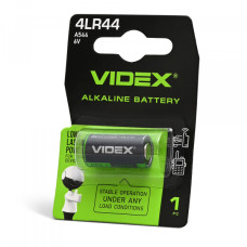 Батарейка лужна Videx 4LR44/A544  1шт BLISTER (4LR44/A544 1B)