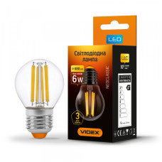 LED лампа VIDEX Filament G45F 6W E27 4100K (VL-G45F-06274)