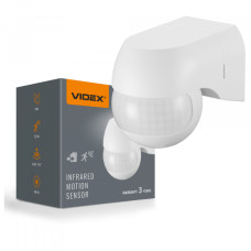 Датчик руху та освітленості VIDEX VL-SPW11W 220V 800W IP44 інфрачервоний білий (VL-SPW11W)