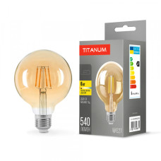 LED лампа TITANUM  Filament G95 6W E27 2200K бронза (TLFG9506272A)