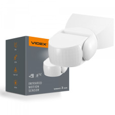 Датчик руху та освітленості VIDEX VL-SPW15W 220V 1200W IP65 інфрачервоний білий (VL-SPW15W)