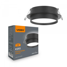 Світильник VIDEX під лампу GX53 врізний Круглий Чорний (VL-SPF33R-B) (VL-SPF33R-B)