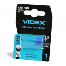 Батарейка літієва Videx CR1/3N 1шт BLISTER (CR1/3N 1pc)