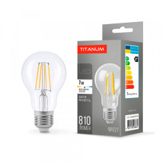 LED лампа TITANUM  Filament A60 7W E27 4100K (TLFA6007274)