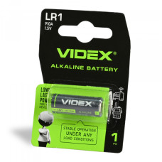 Батарейка лужна Videx LR1 1шт BLISTER (LR1 1B)