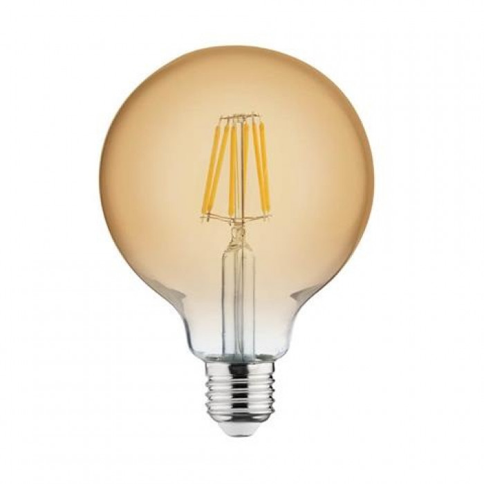 Лампа вінтажна світлодіодна RUSTIC GLOBE-6 6W Filament led 2200К  E27 Horoz Electric