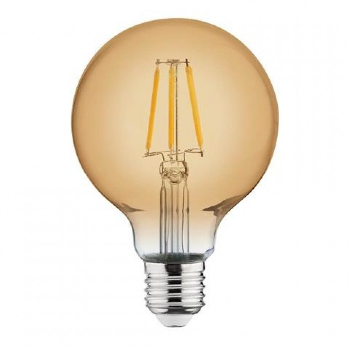 Лампа вінтажна світлодіодна "RUSTIC GLOBE-4"" 4W Filament led 2200К  E27