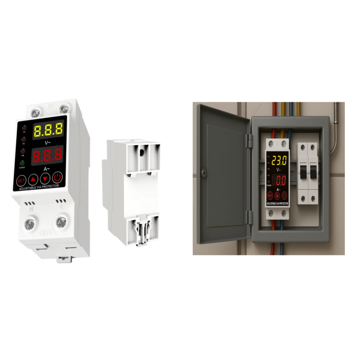Реле напруги на DIN-рейку Protex-X Horoz Electric 63A