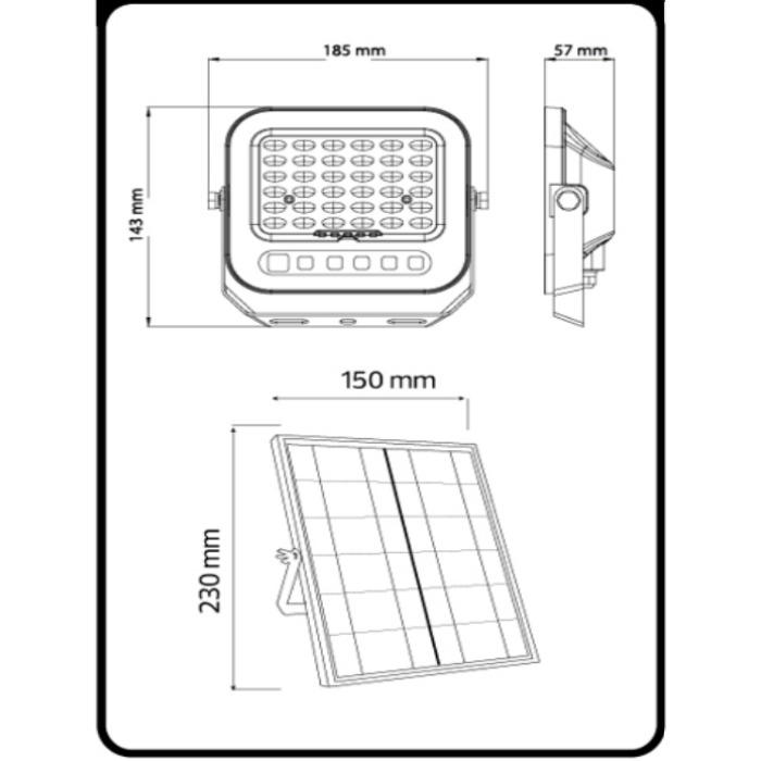 Світлодіодний прожектор на сонячній батареї TIGER PRO-50 3CCT  068-012-2050