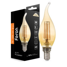 Світлодіодна лампа Feron Filament LB-159 6Вт E14 2200K свічка на вітрі (01520)