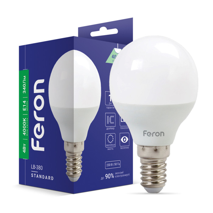 Світлодіодна лампа Feron LB-380 4Вт E14 4000K (25640)