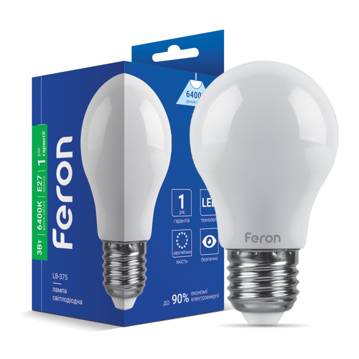 Світлодіодна лампа Feron LB-375 3Вт E27 6400K (25920)