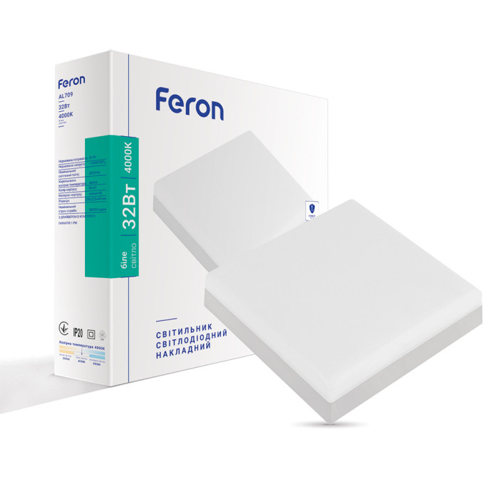 Світлодіодний накладний світильник Feron AL709 32Вт 4000K білий (01913)