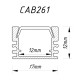 Профіль для світлодіодної стрічки Feron CAB261 (10266)