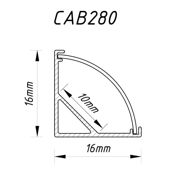 Профіль для світлодіодної стрічки Feron CAB280 (10299)
