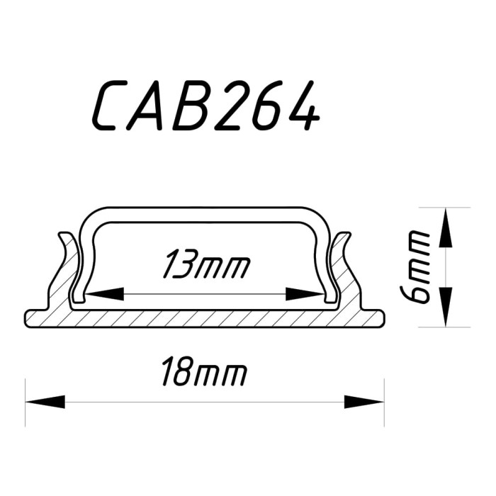 Профіль для світлодіодної стрічки Feron CAB264 (10361)