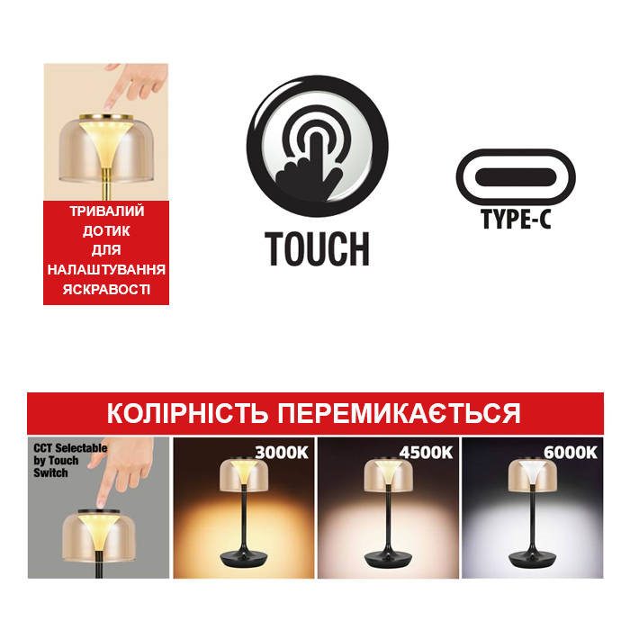 Світильник настільний LED MAGNUM-3CCT 2W