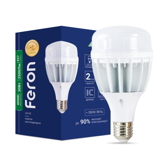 Світлодіодна лампа Feron LB-65 30Вт E27 4000K (25823)