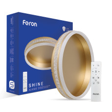 Світлодіодна накладна люстра Feron AL6600 SHINE 70Вт золото (40280)