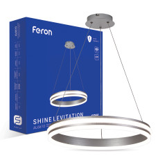 Світлодіодна люстра Feron AL6610 SHINE LEVITATION 50Вт 4000K срібло (40283)