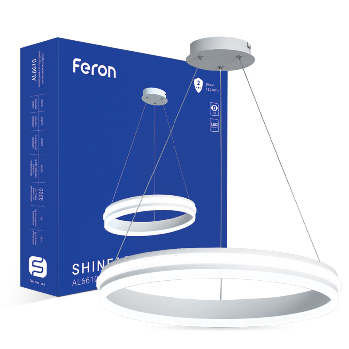 Світлодіодна люстра Feron AL6610 SHINE LEVITATION 50Вт 4000K білий (40285)