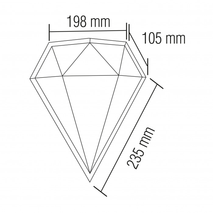 Світильник фасадний LED  "CARAT" 12W настінний
