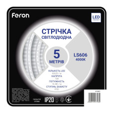 Світлодіодна стрічка Feron LS606 12В 7.2Вт/м 4000K (41447)
