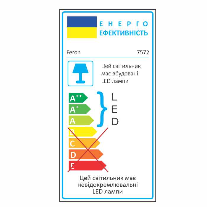 Вбудований світильник Feron 7572 під лампу з підсвіткою прозорий (28859)