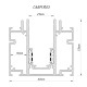 Шинопровід Ardero CABM1003 чорний встраиваемый 2м (80142)