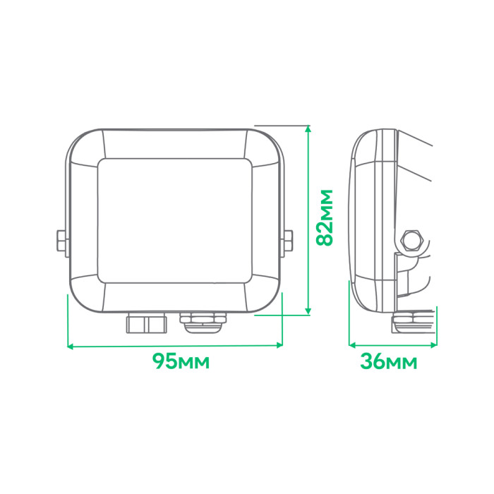 Світлодіодний прожектор Ardero LL-4010ARD PRO 10Вт 6500K чорний (80224)